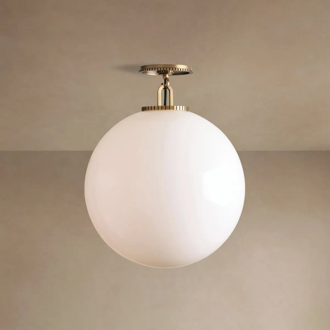 Wescott Globe Flush Mount Bronze Milk