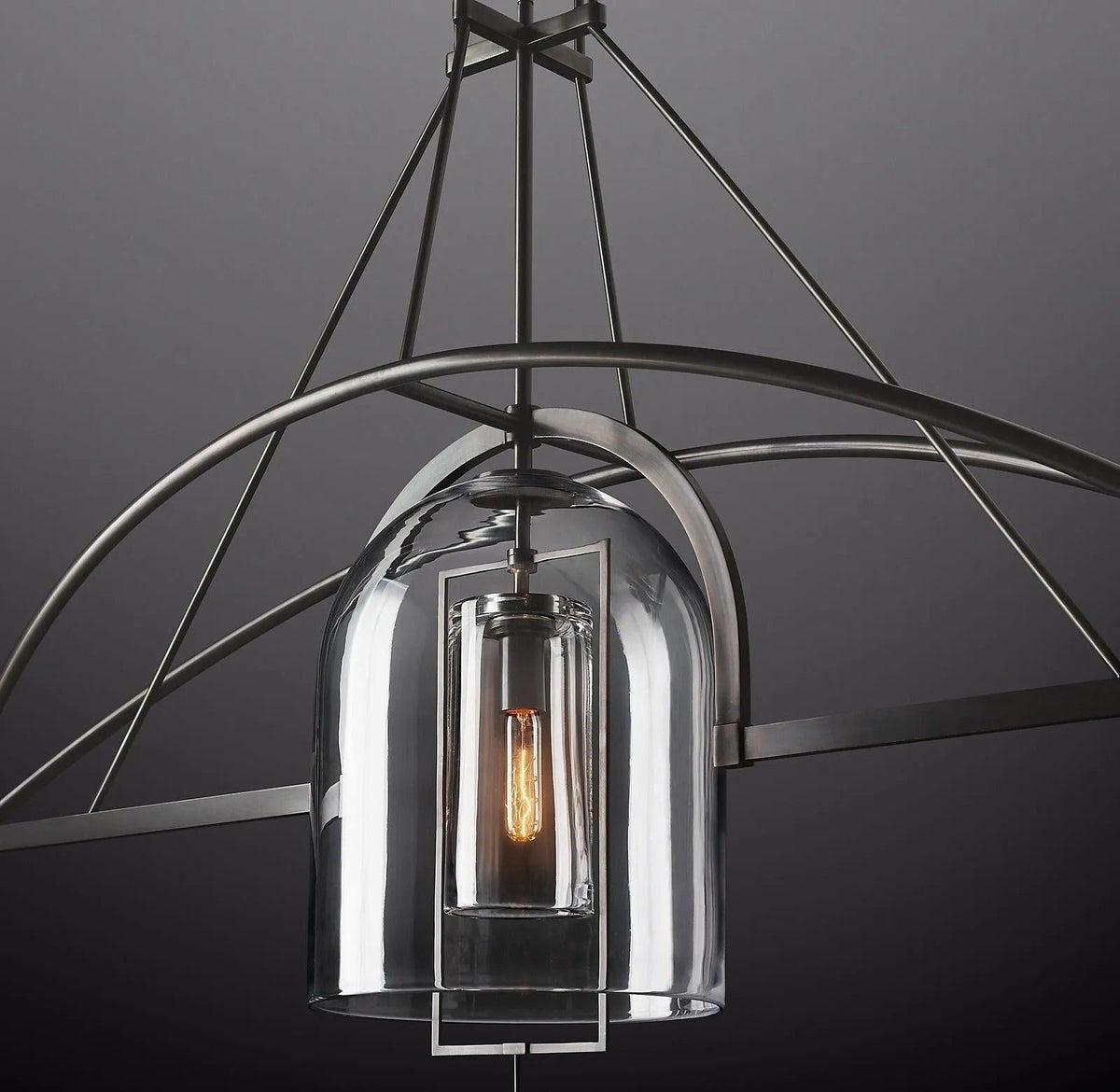 Fulcrum Round Chandelier  73" 3-Lights - Grace Lamp